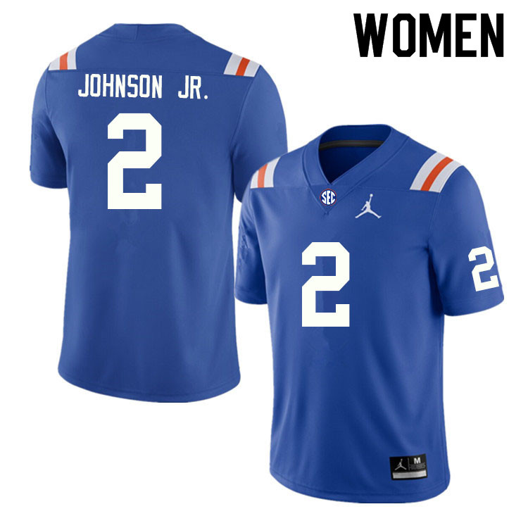Women #2 Montrell Johnson Jr. Florida Gators College Football Jerseys Sale-Throwback